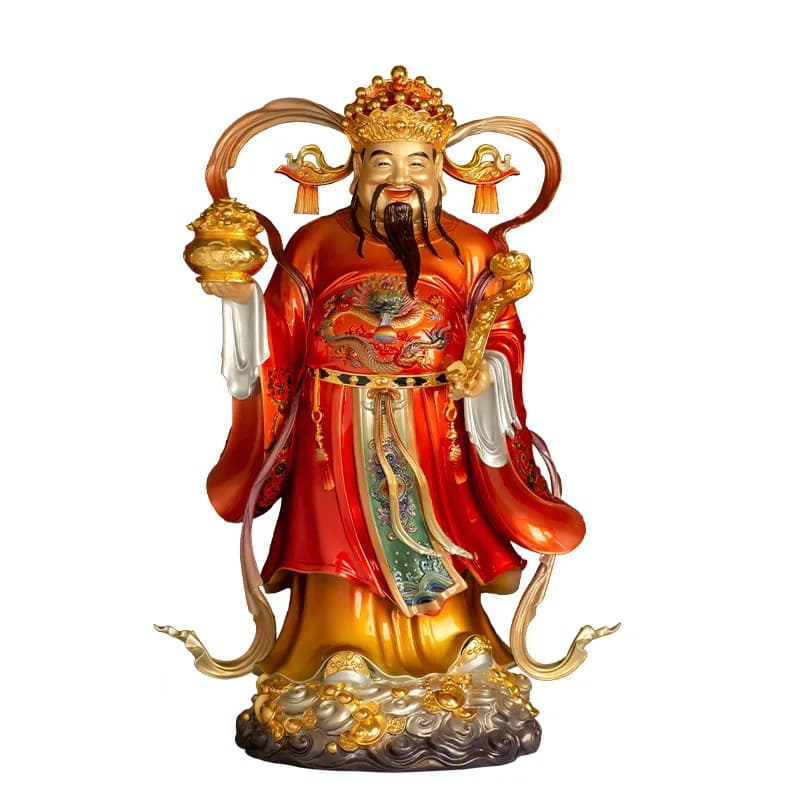 Bronze statue is dedicated to the birthday ornament of the Antarctic Xianweng at home, and the living room sends