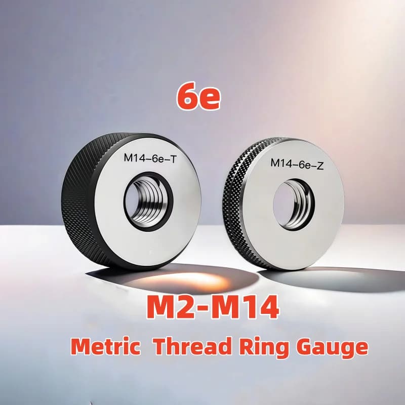 1SET(1*GO+1*NOGO) M2-M14 Non-Standard Metric Fine Tooth Thread Ring Gauge 6e Measure Tool M2M3M4M5M6M8M12M14