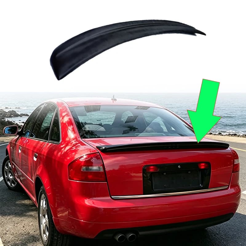 Car Roof Pressure Spoiler Wing For Audi A6 C5 1997 To 2005 Exterior Body Kit Modified Accessory Rear Roof Spoiler Replacement Pa