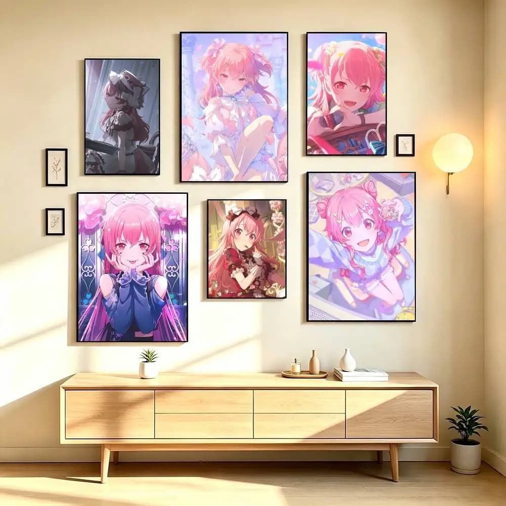 P-Project SEKAI Momoi Airi Poster High Quality Dorm Living Room Aesthetic Wall Decoration Painting Stickers Gift