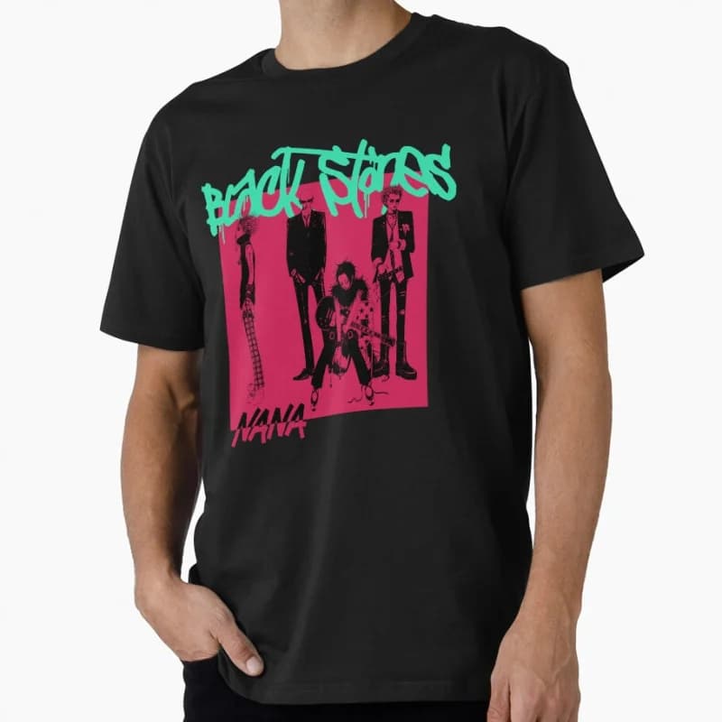 1009 Classic manga Black Stones Nana ozaki Retro Anime T shirt for men Large size Tops S-6XL 100% cotton printed Clothes