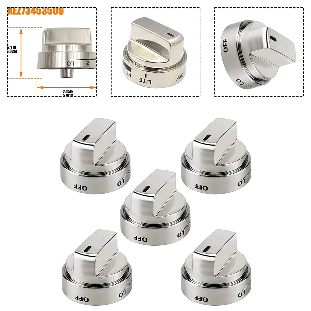 5pcs Oven Assembly Stove Burner Control Knob AEZ73453509 Stove Gas Oven Range Control Knob Assembly accessories