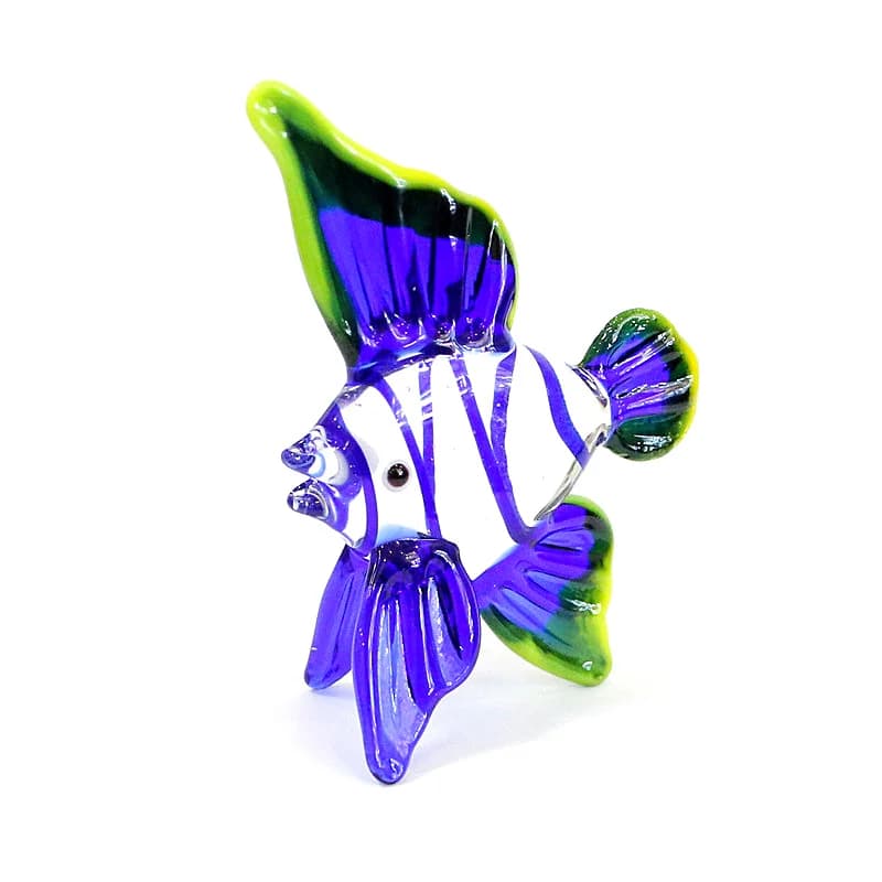 Handmade Murano Glass Fish Figurine Ornament Cute Miniature Marine Animal Statue Home Desk Living Room Decor Craft Collectible