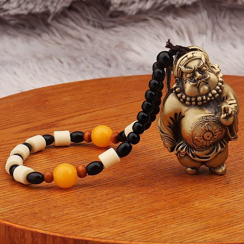 Brass Handle Piece Zhongkui Bracelet Thousand-Hand Guanyin Tiger Powerful Guan Gong Pendant Good and Evil Solid Handheld Craft