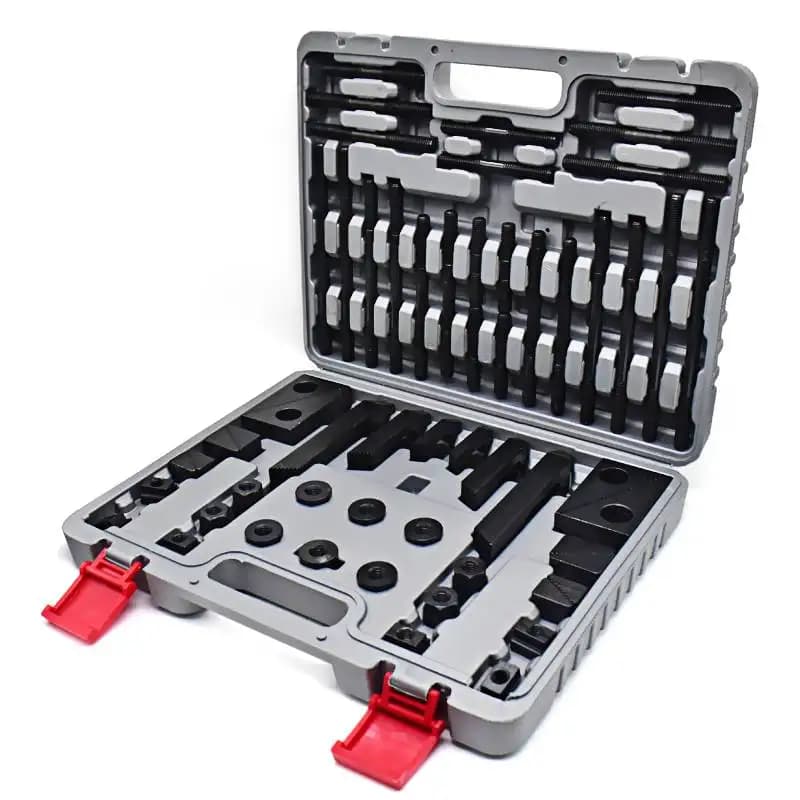 58PCS Milling Clamping Kit 10.9 Grade Hardened Composite Pressure Plate Step Block Set M8 M10 M12 for CNC Machine