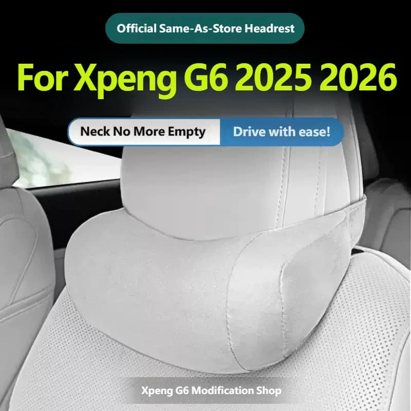 For Xpeng G6 2025 2026 Headrest Lumbar Support Comfortable Neck Pillow Soft Pillow Memory Foam Car Interior Accessories