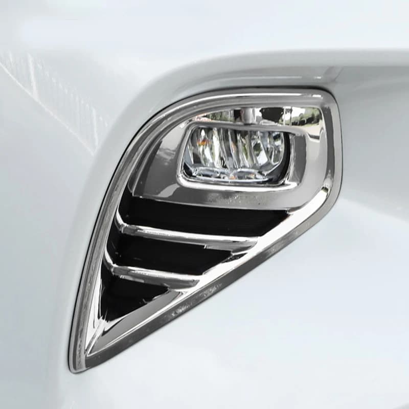 For Toyota Highlander 2020 2021 2022 2023 2024 ABS Chrome Front Fog Light Lamp Cover Trim Foglight Bezel Decoration Frame
