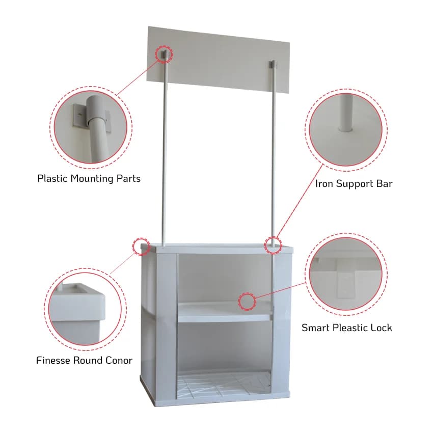 Manufacturer wholesale low-cost plastic portable supermarket sales table removable advertising promotion table counter