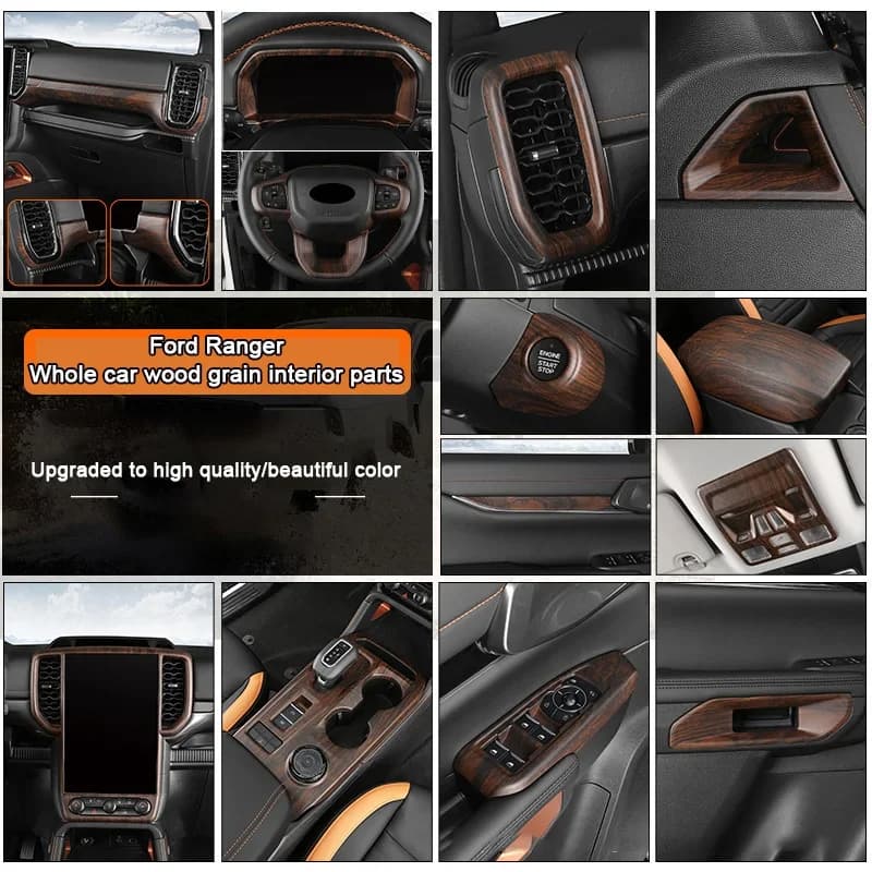 For Ford Ranger Wildtrak T9 2023 2024 2025,Car Central Control Gear Shift Head Panel Cover Rear Air Outlet Frame Auto Accessory