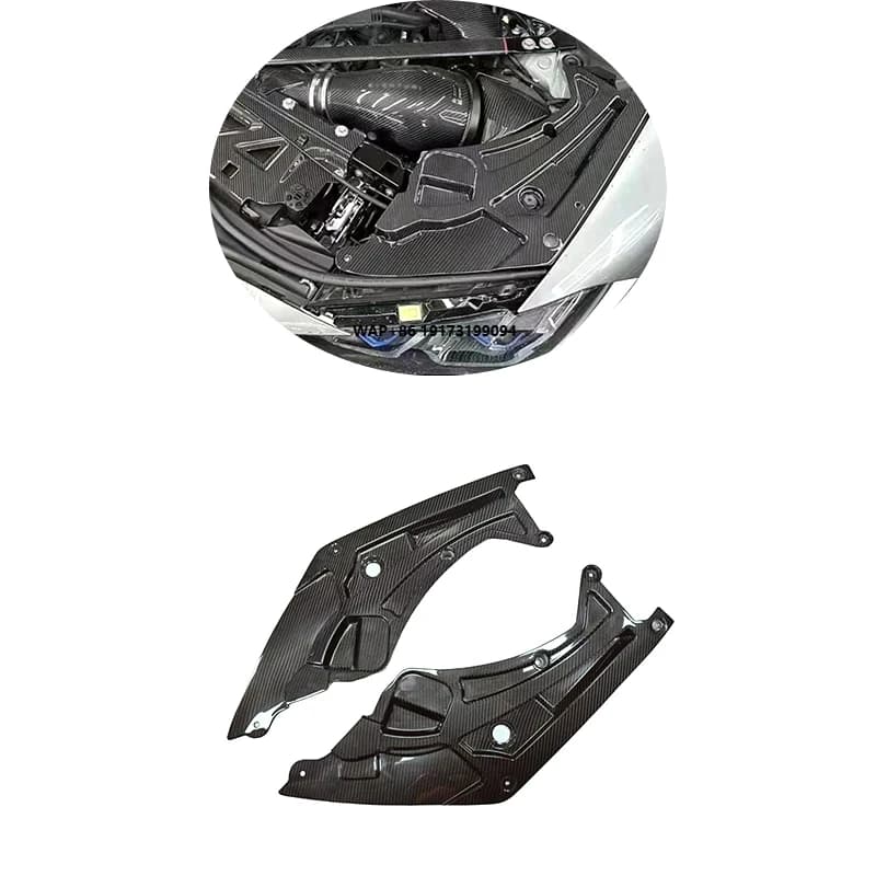 G87 G80 G82 Engine Compartment Headlight Cover for M2 M3 M4 Pre-preg Dry Carbon Fiber Engine Bay Trim Panel Cover 2021+