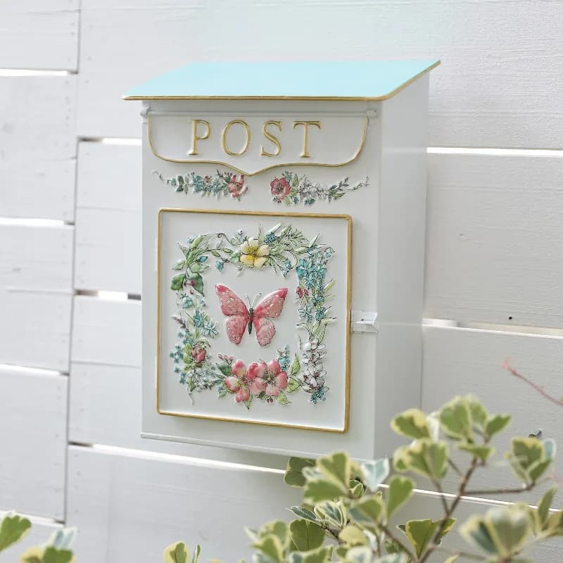 European Wrought Iron Mailbox Garden Ornaments Storage Wall Decorations Ornament Adornos Para Casa Home Decoration Accessories