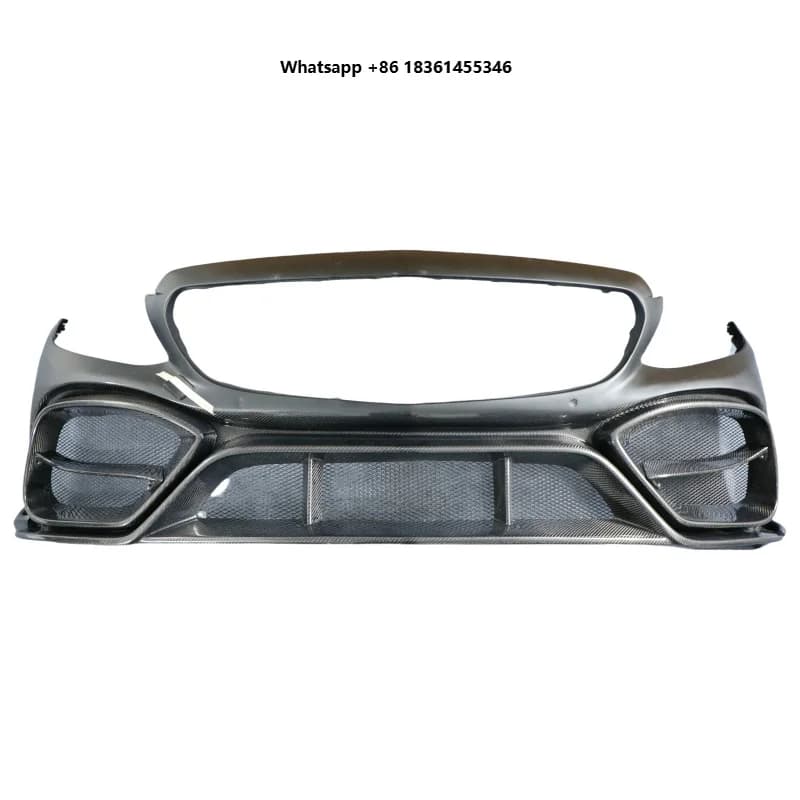 For  W205 C Class Half Carbon Body Kit Hight Quality IMP Style Carbon Fiber Front Bumper