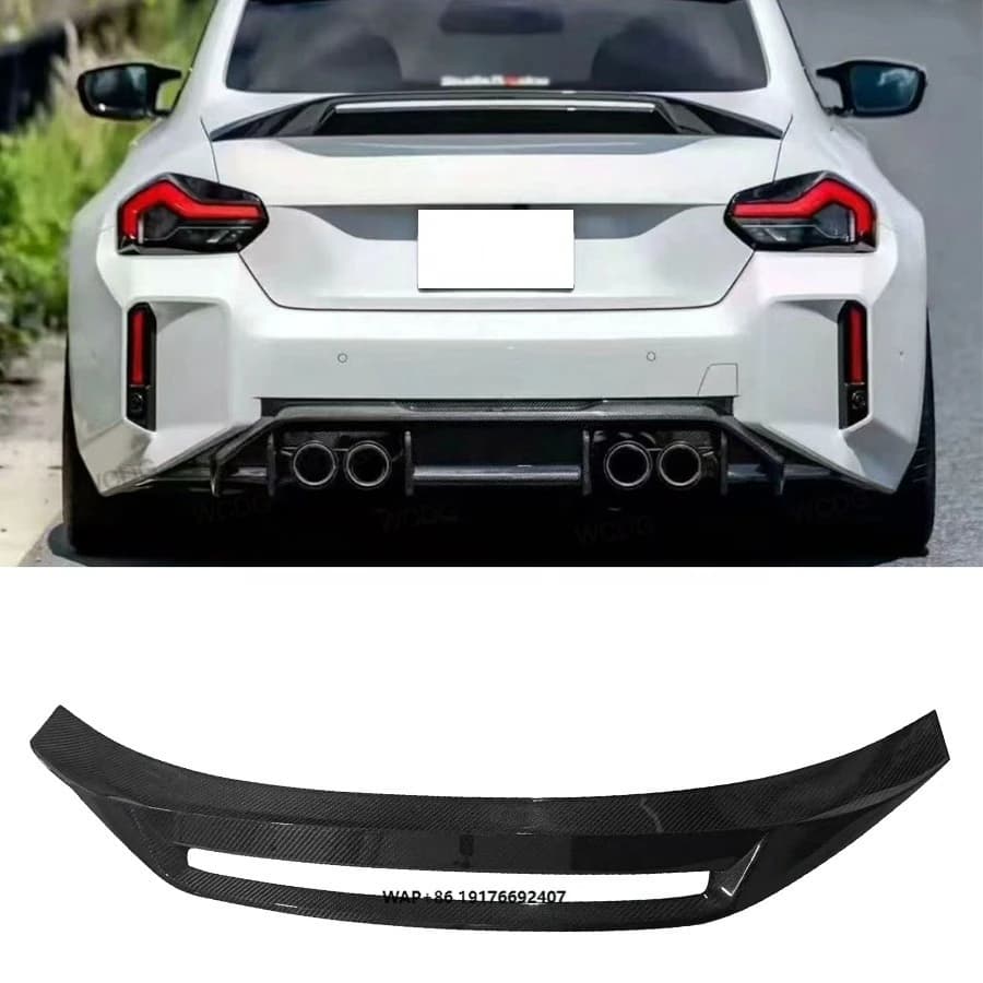 ForBMW 2 Series M2 G87 2023+ AR Style Carbon Fiber Rear Spoiler Car Rear Trunk Lip Spoiler Boot Ducktail Wing Car Bodykit