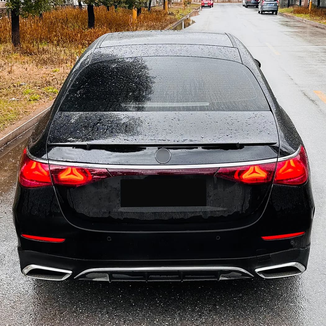 Car Rear Spoiler Tail Wing Trunk Lid Splitter Exterior Body Accessories For Mercedes Benz E Class W214 E260 E300 AMG 2024-up