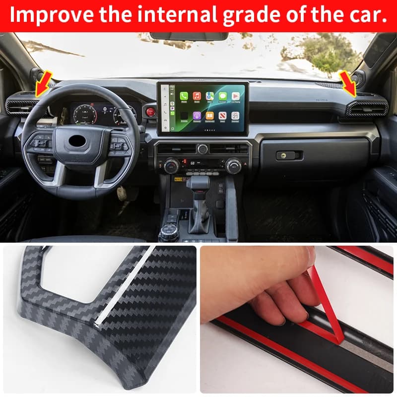 For Toyota 4Runner 2024 2025 2026 Tacoma Left and Right Air Outlet Panel Frame Interior Upgraded Accessories