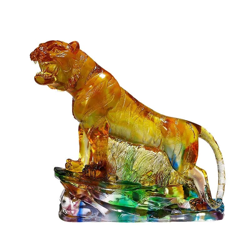 Zodiac Tiger Glazed Crafts Ornament Home Accessories Living Room Office Company Housewarming Opening Gift