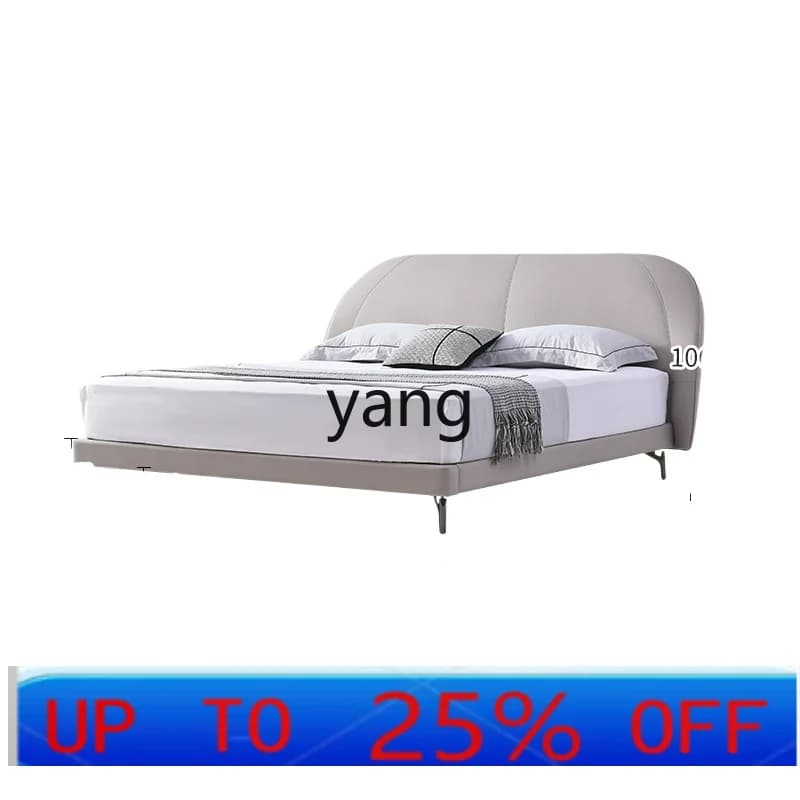 LH  high-end atmosphere minimalist light luxury master bedroom modern minimalist soft bag flush bed