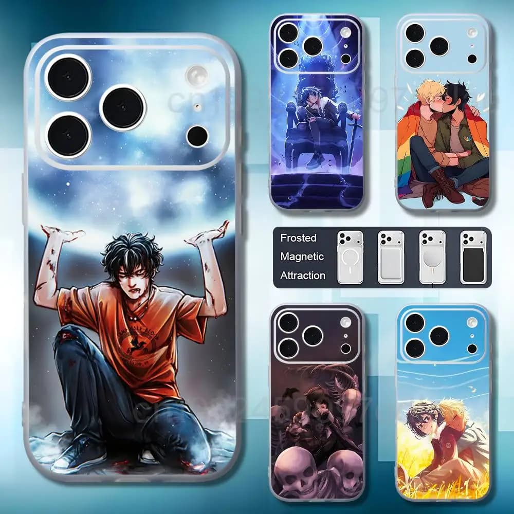 Nico Di Angelo P-Percy J-Jackson Magnetic Frosted Cover Phone Case For iPhone 17 18 11 16 12 15 14 13 Pro Plus Max Air Mini
