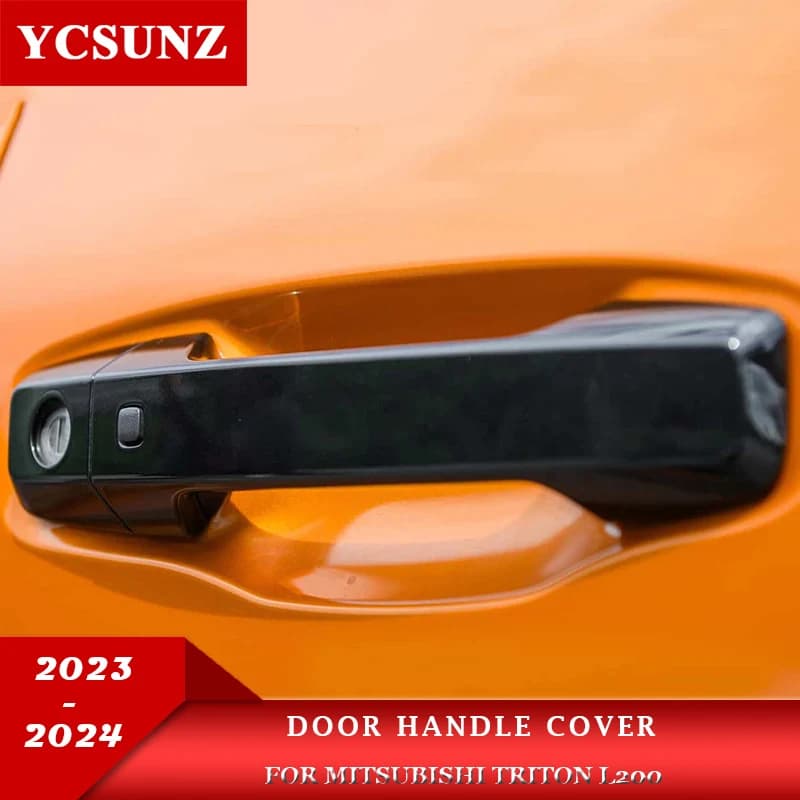 ABS Door Handle Cover For Mitsubishi L200 Triton MV 2023 2024 2025 Handle with Keyhole Double cabin Car Accessories YCSUNZ