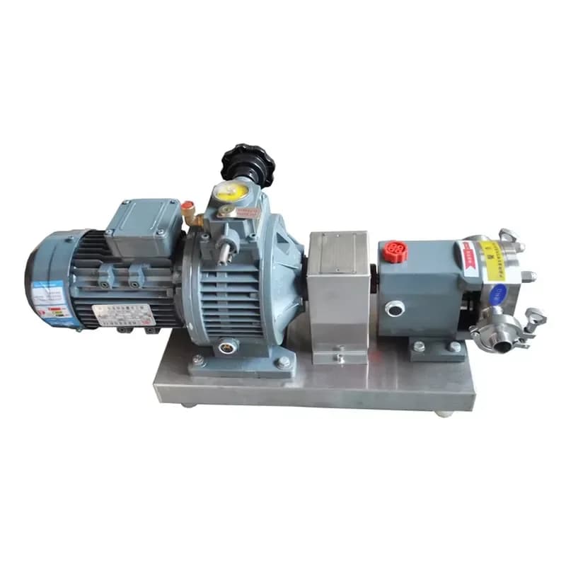 Professional sanitary grade stainless steel rotary cam pumps for high viscosity liquid food and chemical delivery solutions