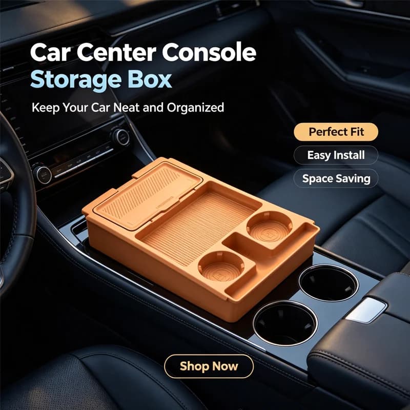 For Geely Galaxy Xingyao 8 2025 Center Console Lower Storage Box, Drop-in Organizer Tray with Sunglasses Holder & Anti-Slip Pa