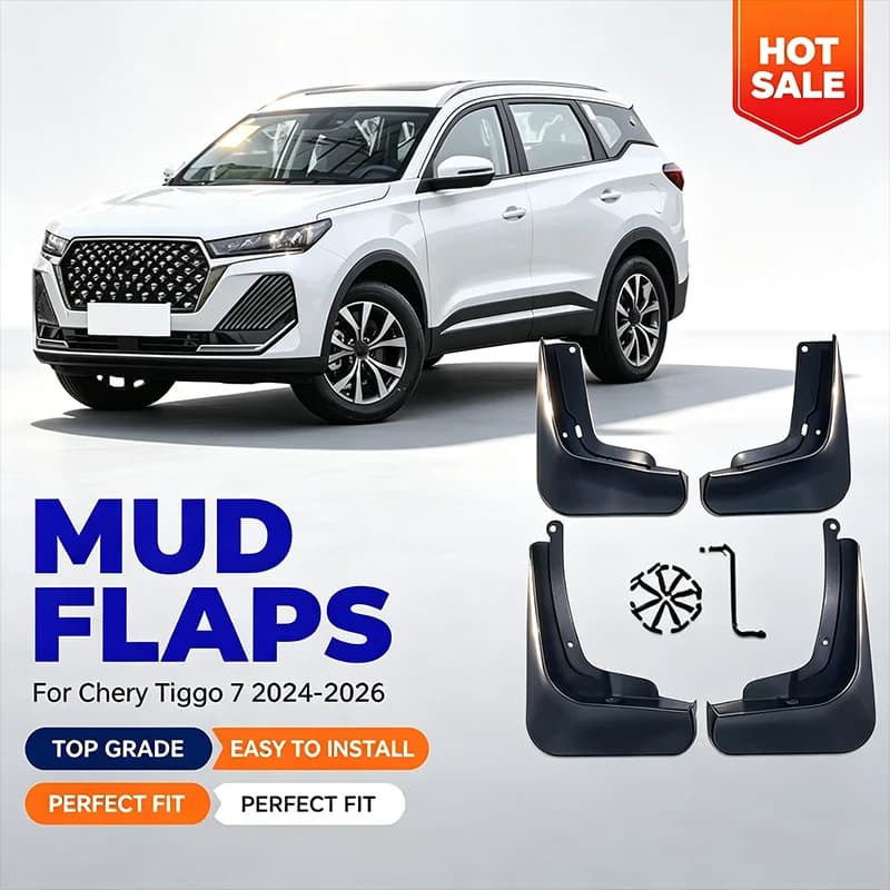 For Chery Tiggo 7 2024-2026 4PCS Mud Flaps Splash Guards Front Rear Fender Mudguards Exterior Protection