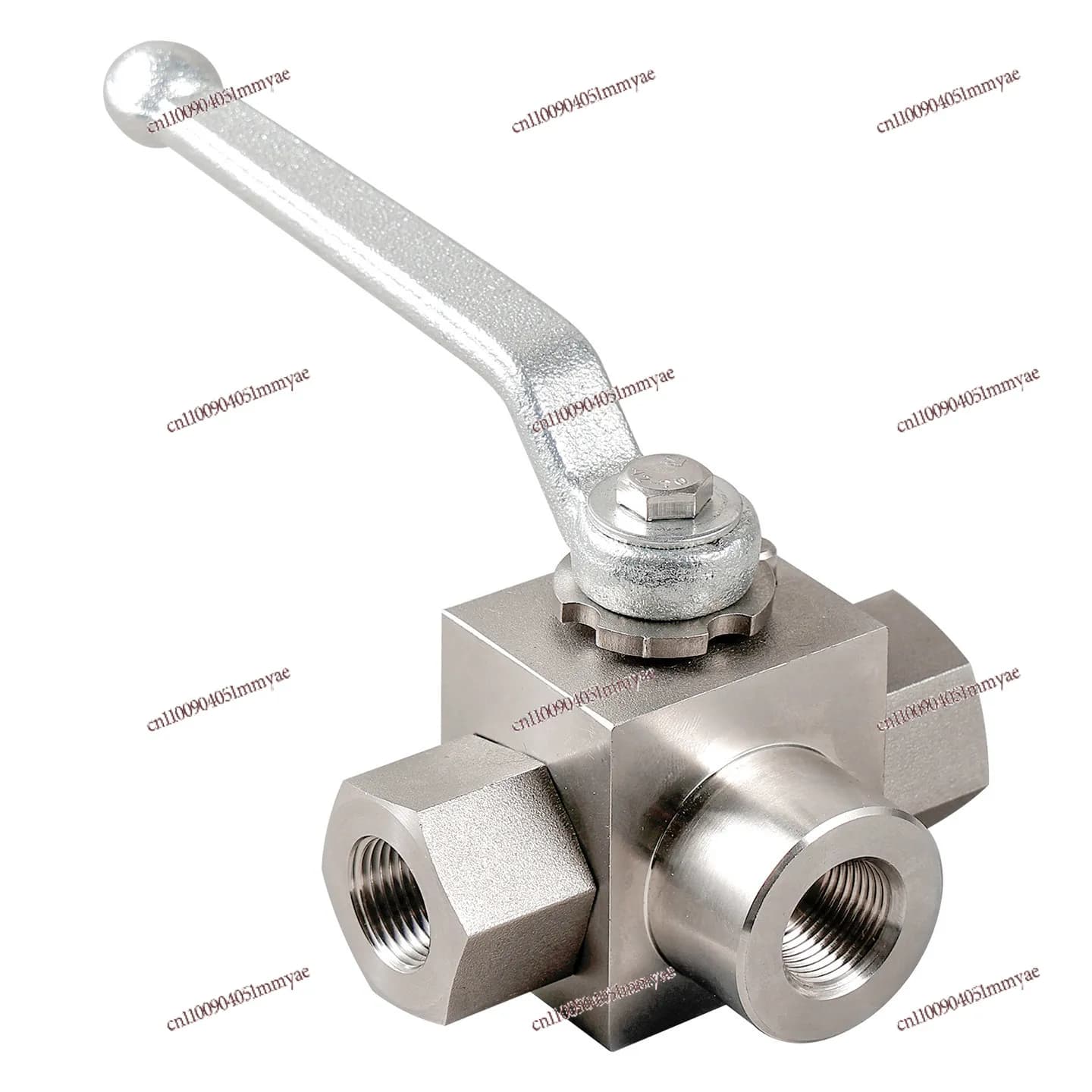 Three-way high pressure ball valve Inner and outer wire hydraulic ball valve Three-way ball valve
