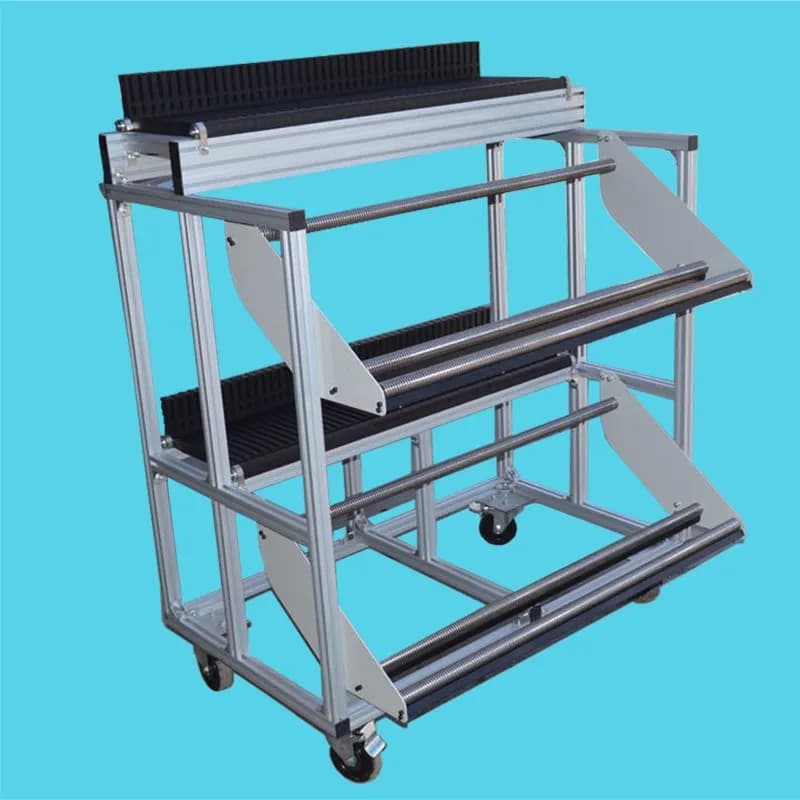 Disassemble Type Stainless Steel Feeder Storage Shelf SMT Feeder Trolley Feeder Carts