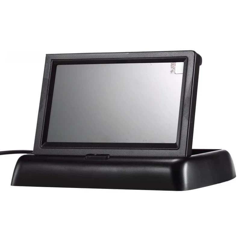 Wireless 4.3 inch folding display, license plate rack rear view camera, car LCD high definition screen reversing