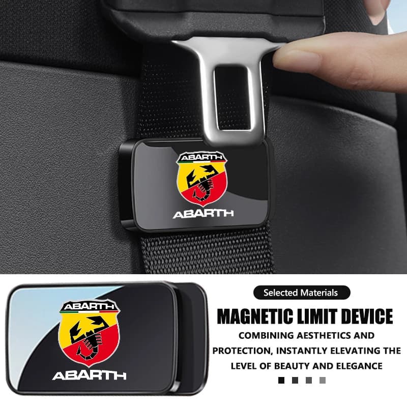 Car Magnetic Seat Belt Clip For Abarth 124 125 500 695 500X 500L Punto Auto Modification Parts