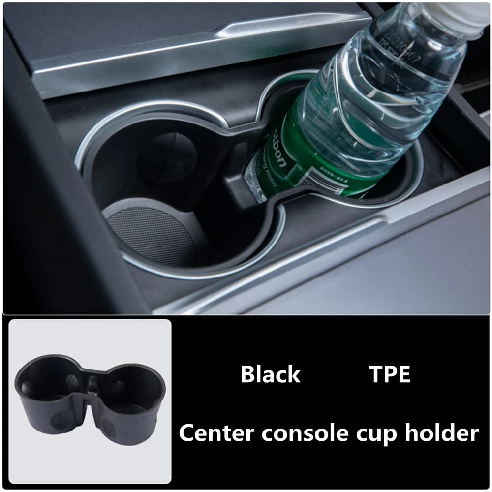 ​Cup Holder For Tesla Model 3 Highland 2024 Central Control Armrest Box Fixed Water Cup Slot Storage Cup Holder New For Model 3+