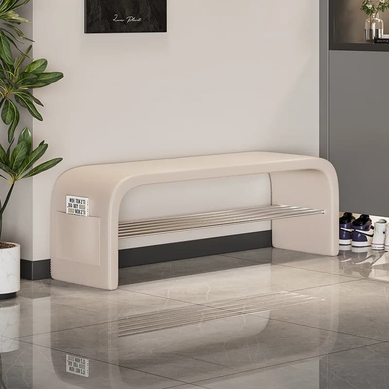 Shoe changing stool shoe cabinet integrated storage seated light luxury high sense home door long bed tail stool home wear shoes