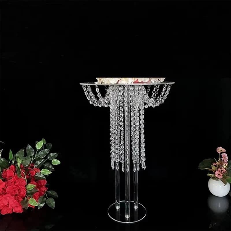 Crystal Acrylic Wedding Ornament Transparent Floral Event Party Decoration