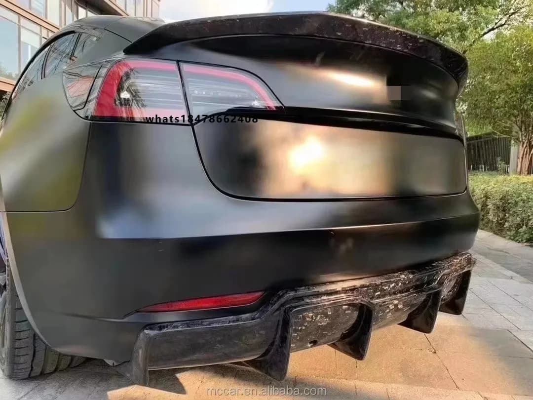 Forged Carbon Body Kit Front Lip Diffuser Side Skirt Spoiler Car Wing for  Car Bumper Car Kits