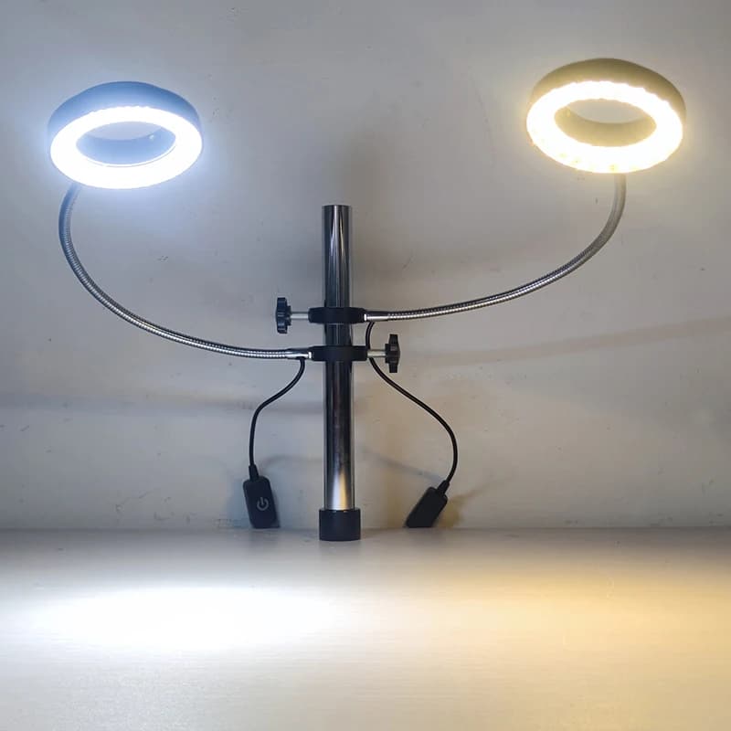 1PC Microscope LED Lights Snake Hose Ring Light for Mobile Phone Repair Lighting Adjustable Brightness 360 rotation 64/144pcs