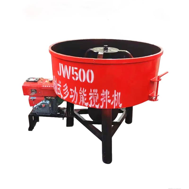 Selling High Quality Portable 500L Diesel Concrete Cement Mixer For Construction With Engine And Pump Manual Discharge