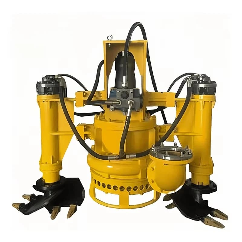 Excavator Mounted Hydraulic Submersible Slurry Pump, Wear Resistant Sand Dredging Pump for Offshore River Sand Extraction