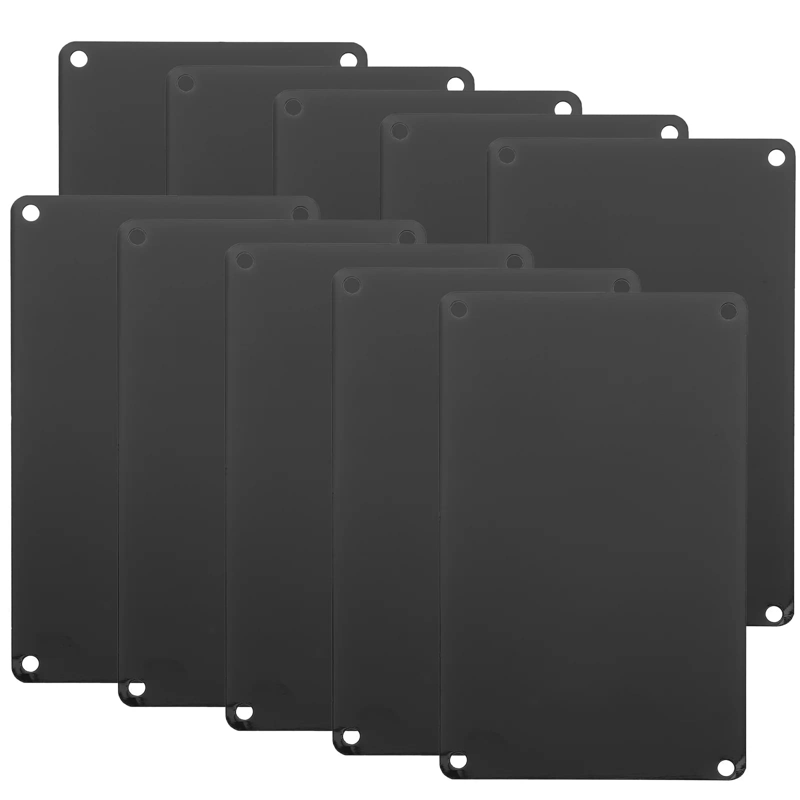 10 Pcs Blank Name Plate Board Engraving Door DIY Sign Label Holders Crafts Small Metal Aluminum Sheet Office Signs