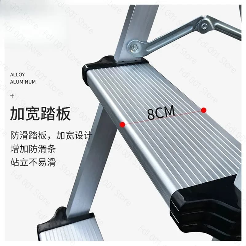 Wide Double-sided Herringbone Ladder Shrinking Aluminum Alloy Lifting Staircase Non-slip Photography Stool Ultra Light