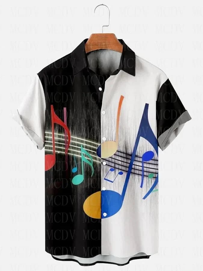 Melted Rainbow Striped Printing Short Sleeve Shirt 3D Hawaiian Shirts Summer