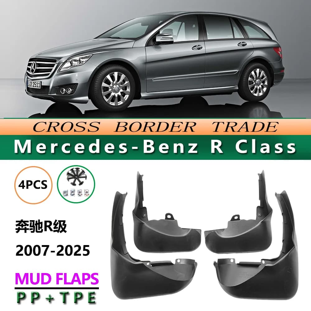 For Mercedes Benz R Class 2007-2017 Mud Flaps Splash Guards Set of 4 for All Models Durable Fender Protection