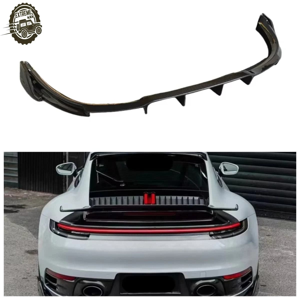 Car Exterior Bumper a Style Carbon Fiber Rear Diffuser Rear Lip Body Kit for Porsche Carrera 911 992