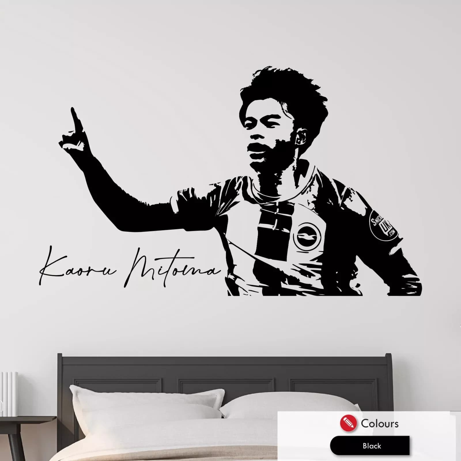 Kaoru Mitoma footballer    football soccer  self-adhesive  removable Wall Sticker Art  Decal Mural   Decor