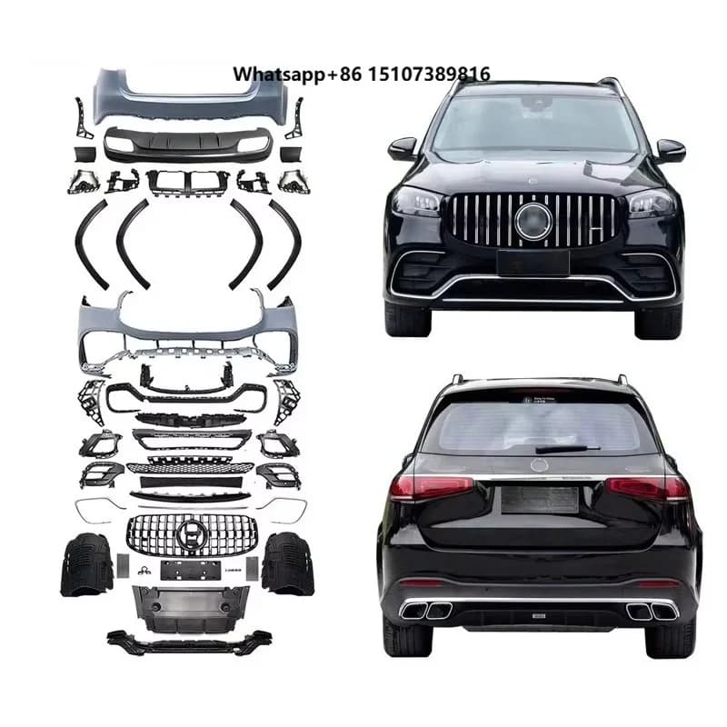 Car Bumper for 2019-2026 GLS X167 GLS450 GLS350 Upgrade GLS63 Body Kit Front Bumper Grille Diffuser Tip