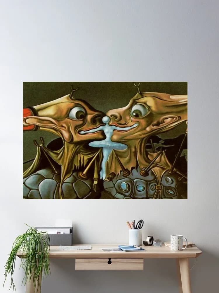 Sketch for "Destino" Salvador Dali Painting, Art Print Canvas Poster, Living Room Decor, Home Wall Picture