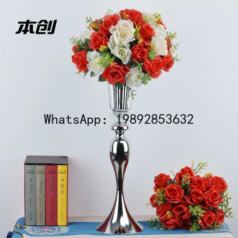 x-14 Wrought Iron Electroplating Gold Mermaid Candle Holder Hotel Home Banquet Hall Wine Table Flower Rack Candle Holder