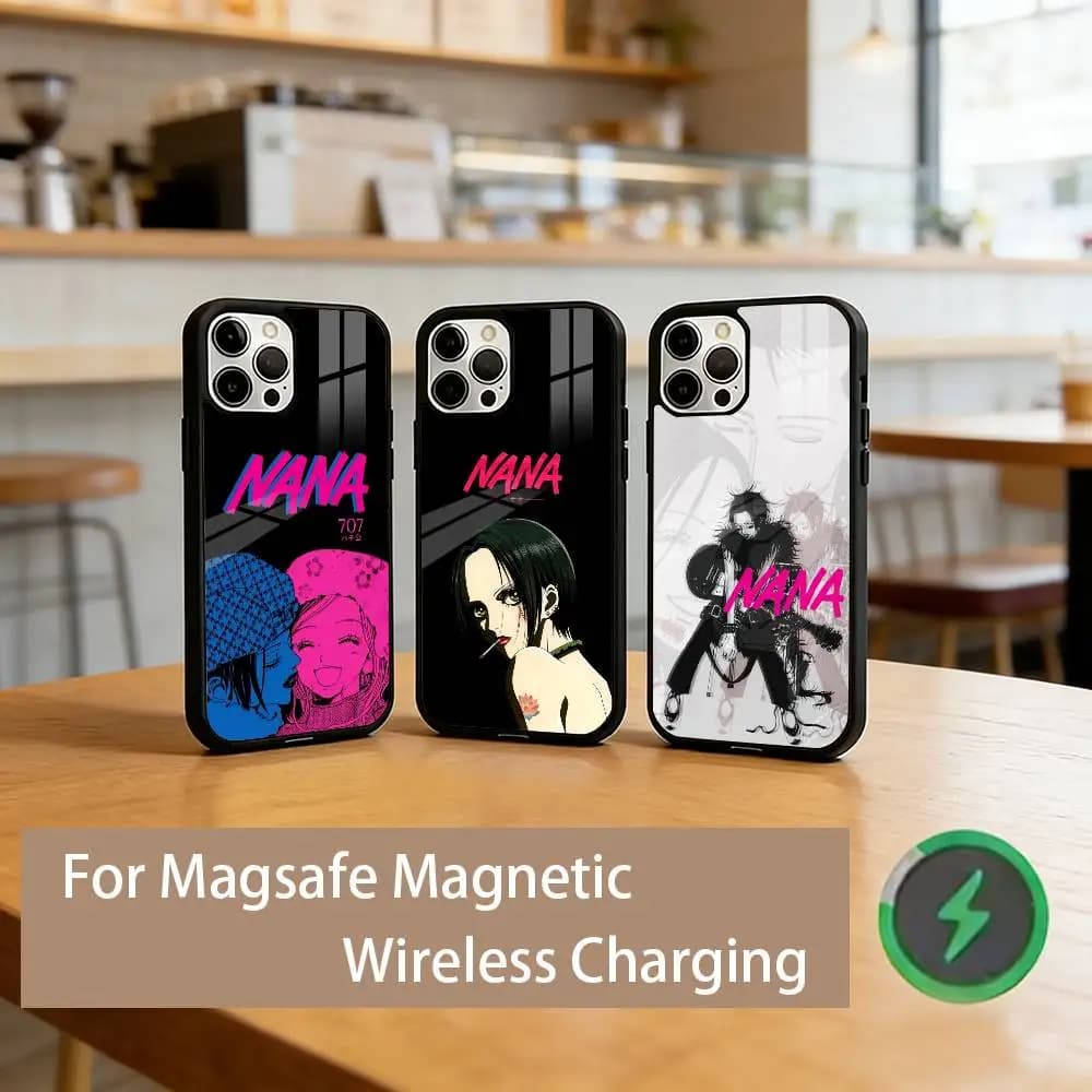 N-NANA Anime  Phone Case Magnetic with Magsafe Wireless Charging For iPhone17,16,15,14,13,12,11 Plus,Pro
