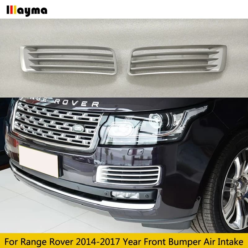 Car Front Bumper Air Vents Grills For Land Rover Range Rover 2014 - 2017 Year Silver Color Air Intake Grille Auto Accessories