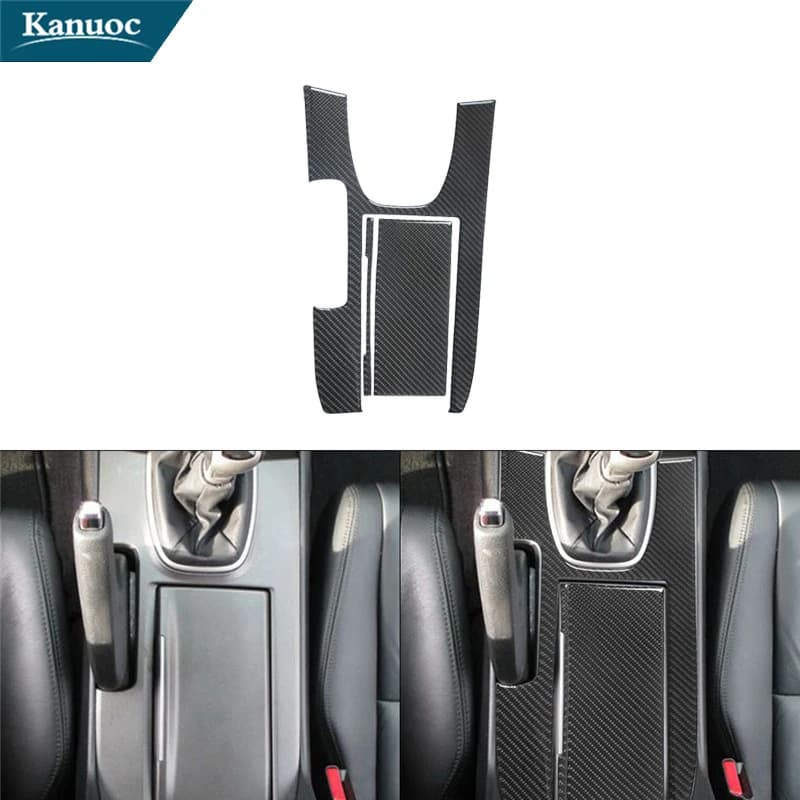 For Honda Accord Coupe/Sedan 2008-2012 Carbon Fiber Gear Panel Stickers Car Interior Decorative Accessories