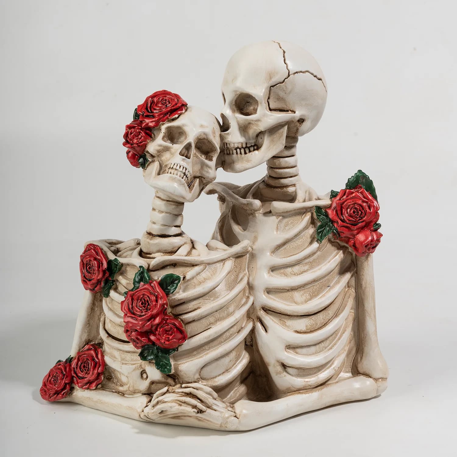 Creative Resin Couple Skeleton Model Figures Art Decoration Ornaments Living Room Home Tabletop Halloween Decoration Crafts